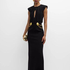 Rebecca Vallance Chelsea Chain-Link Gown